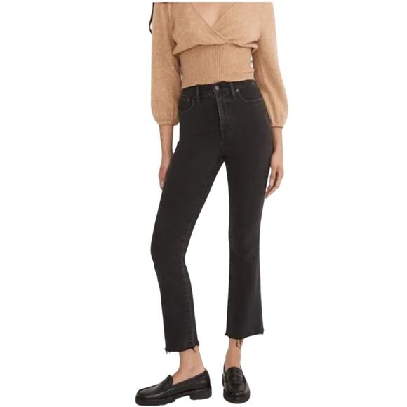 Madewell Cali Demi-Boot Jeans Black wash size 26 - Picture 1 of 6